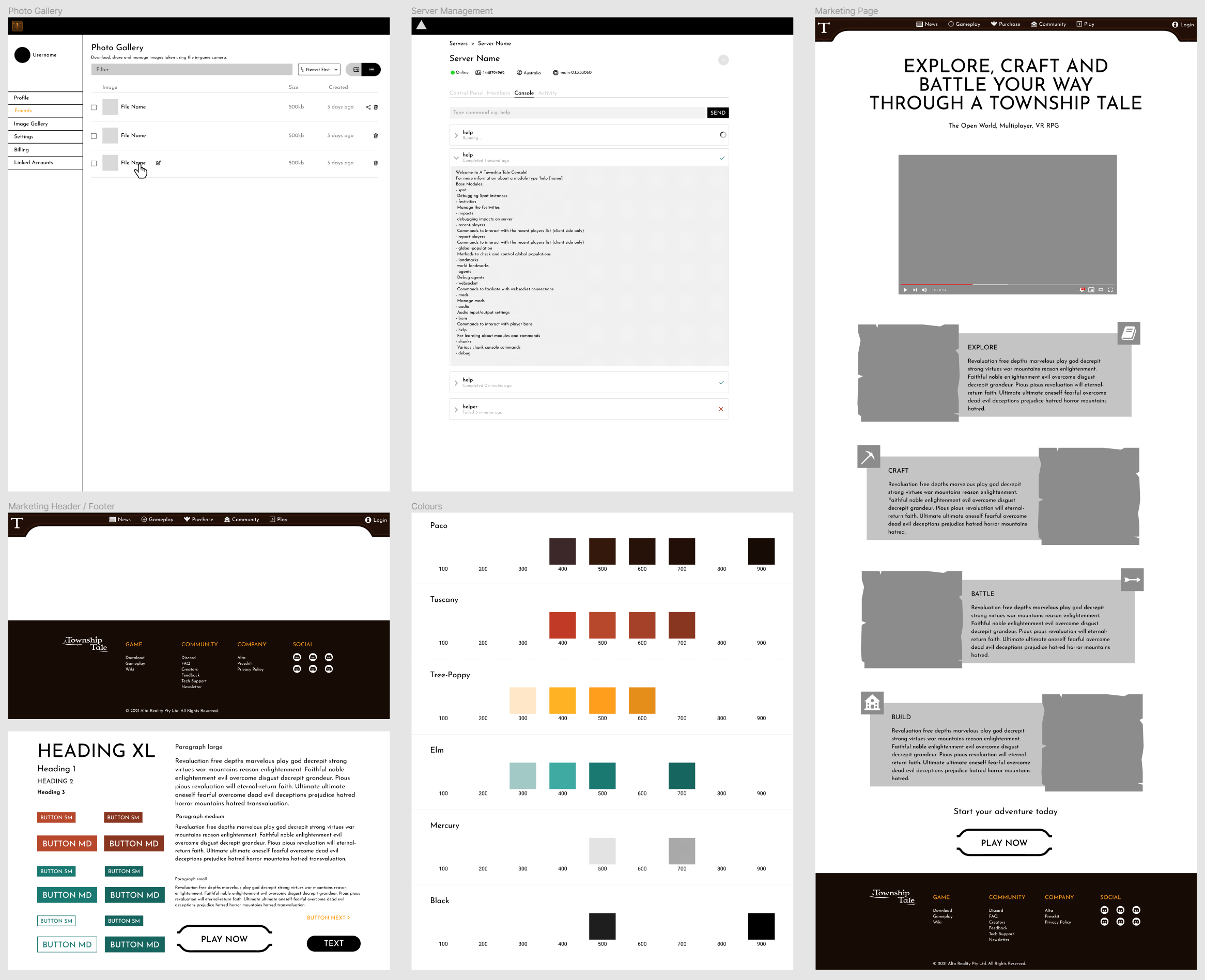 Screenshot of Figma wireframes for ATT designs